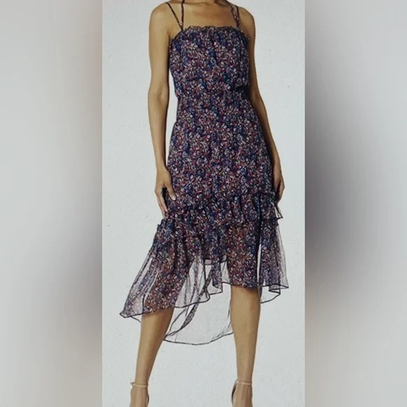 parker floral silk dress Parker floral silk dress size XXS but it fits like a